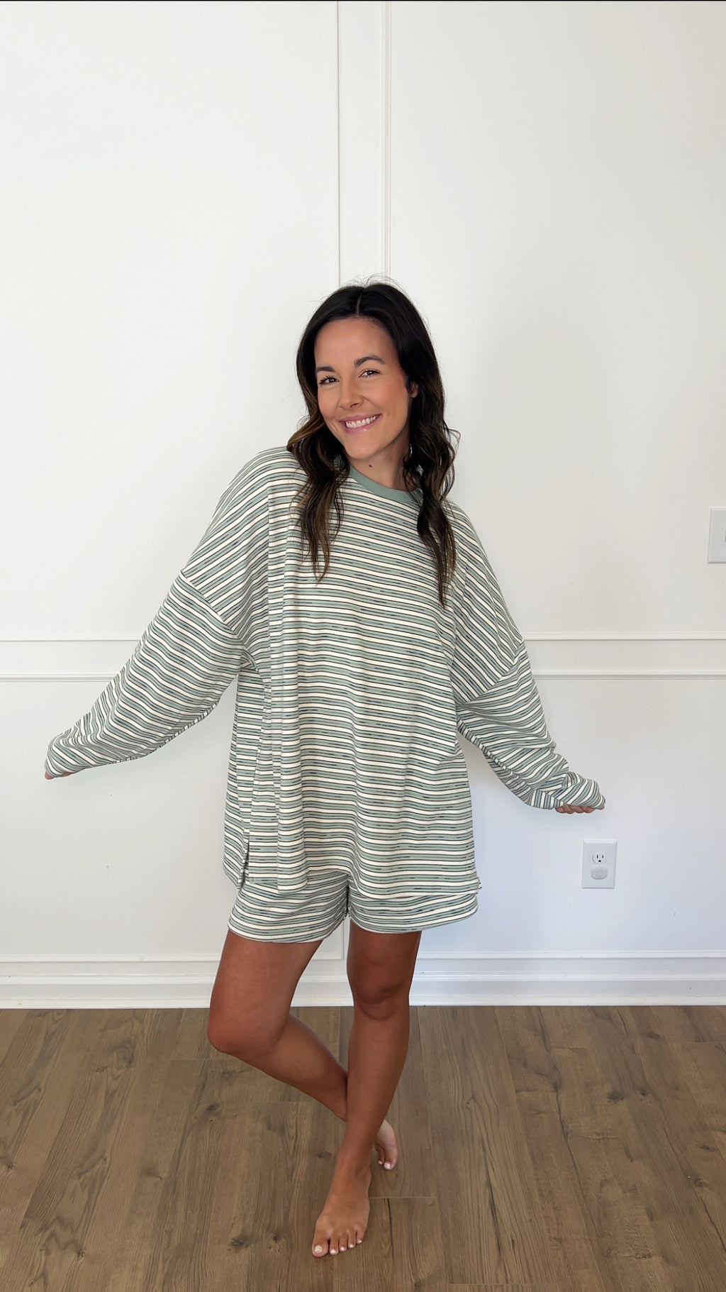 Morgan Oversized Long Sleeve Top - Mint