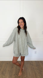 Morgan Oversized Long Sleeve Top - Mint