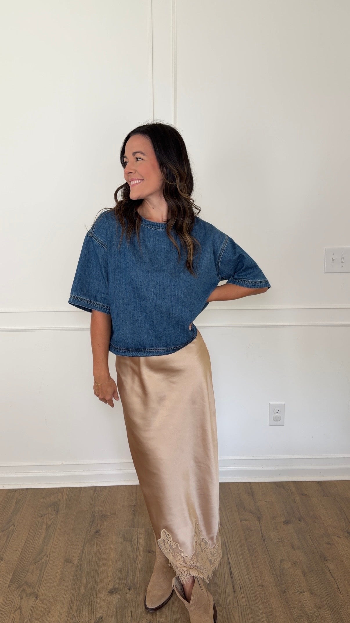Everyday Denim Tee - Denim Blue