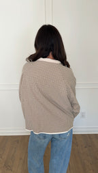 Reversible Gingham Jacket - Cream/Brown