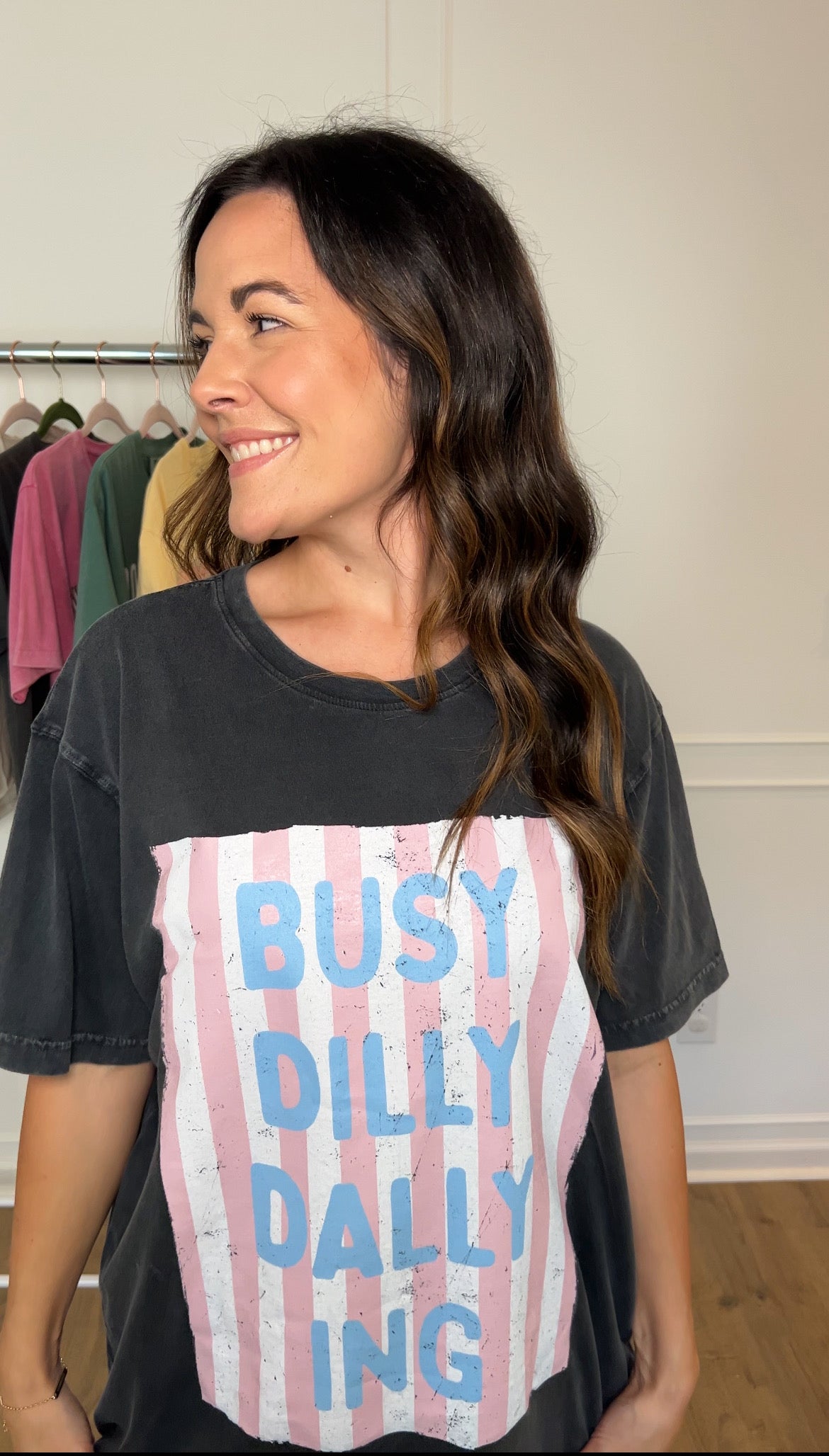 Busy Dilly Dallying Tee - Black