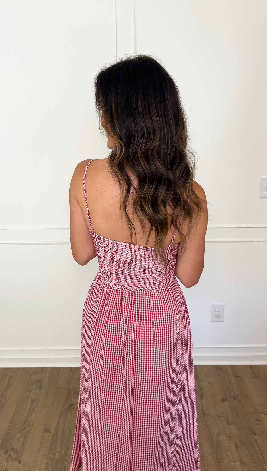 Picnic Bow Dress - Red