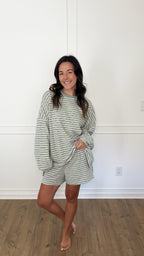 Morgan Oversized Long Sleeve Top - Mint