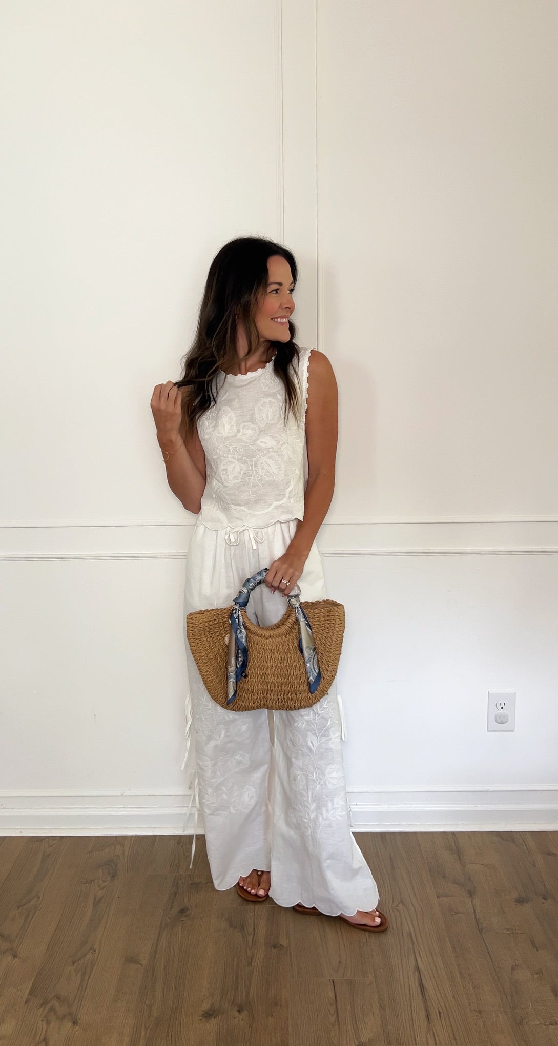 Delilah Embroidered Top - Off White