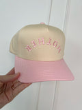 Mother Upside Down Embroidered Trucker Hat - Pink