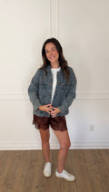 Marci Oversized Denim Jacket - Washed Denim