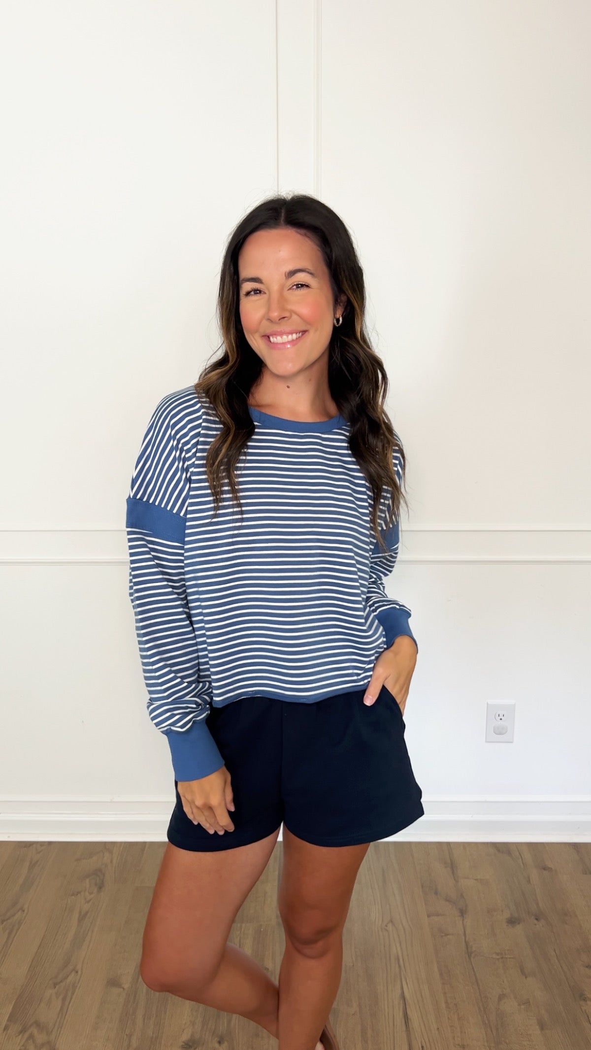 Serena Sweat Shorts - Navy
