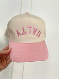 Salty Upside Down Embroidered Trucker Hat - Pink