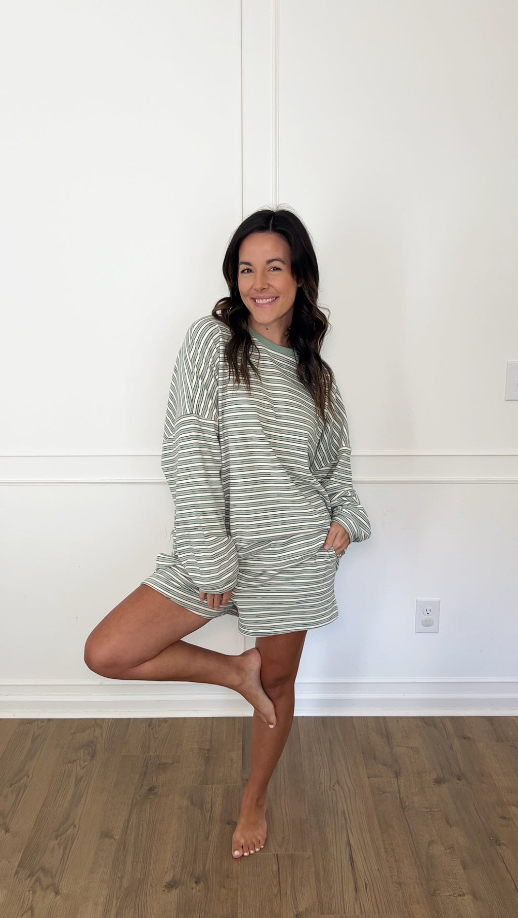 Morgan Oversized Long Sleeve Top - Mint