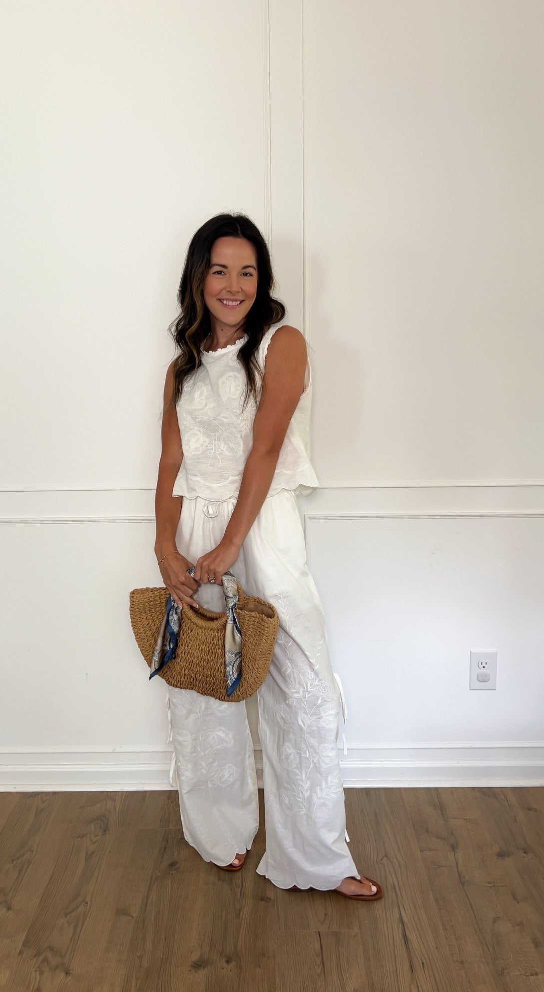 Delilah Embroidered Top - Off White