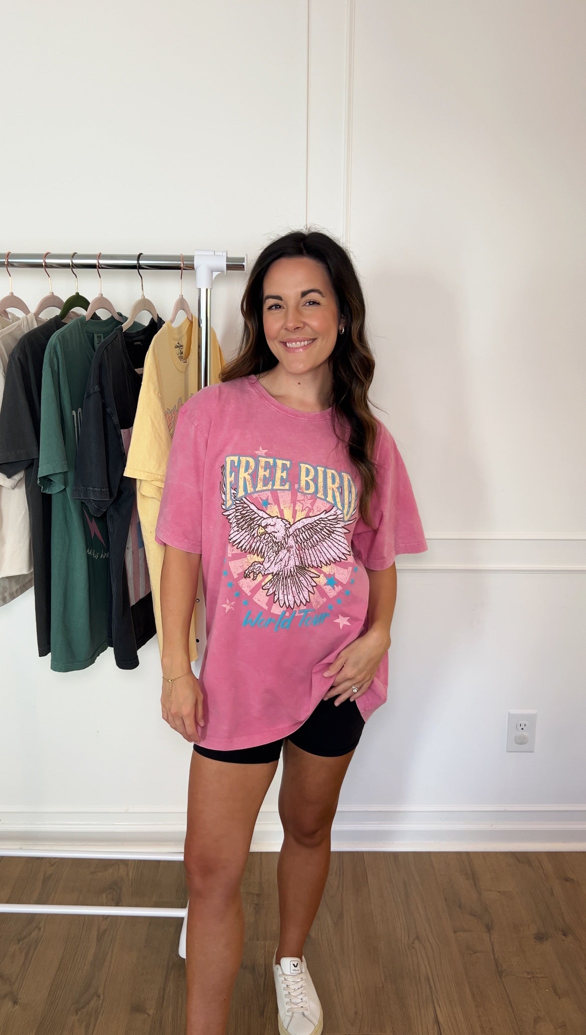 Free Bird World Tour Tee - Pink