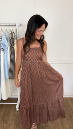 Polka Bow Maxi - Latte