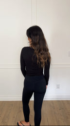 Logan Wrap Top - Black