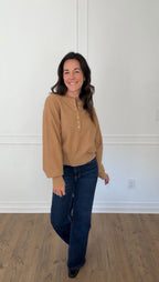 Tanner Henley Pullover - Camel