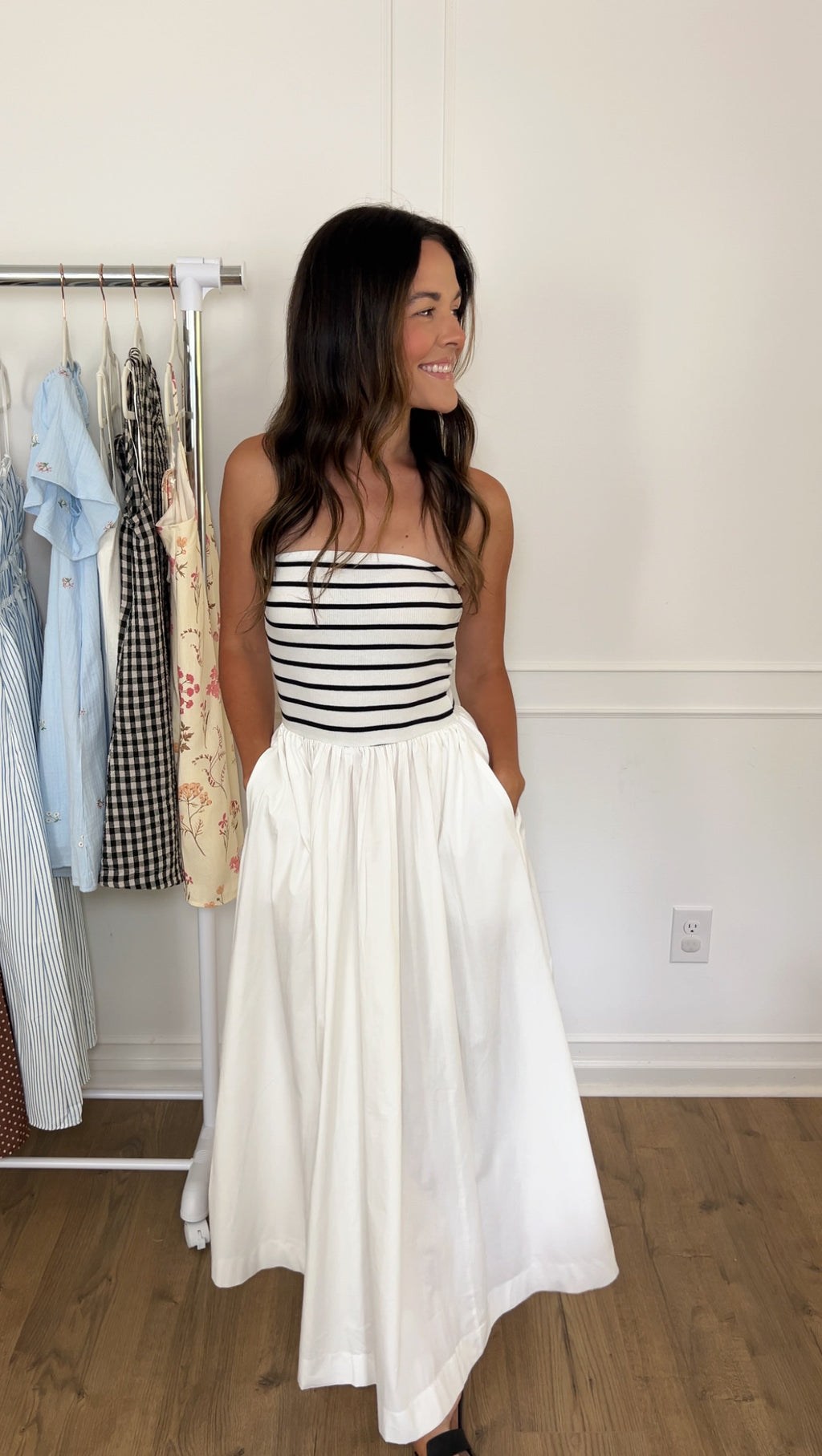 Stella Strapless Midi Dress