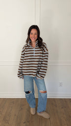 Spencer Striped Pullover - Blue/Brown