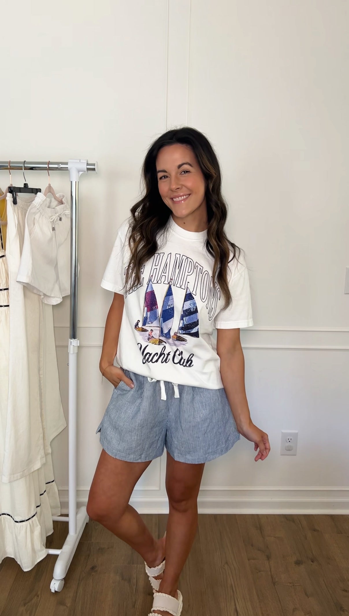 Alison Striped Linen Shorts