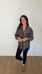 Addison Flannel - Chocolate
