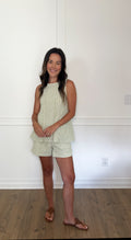 Heidi Striped Top - Sage