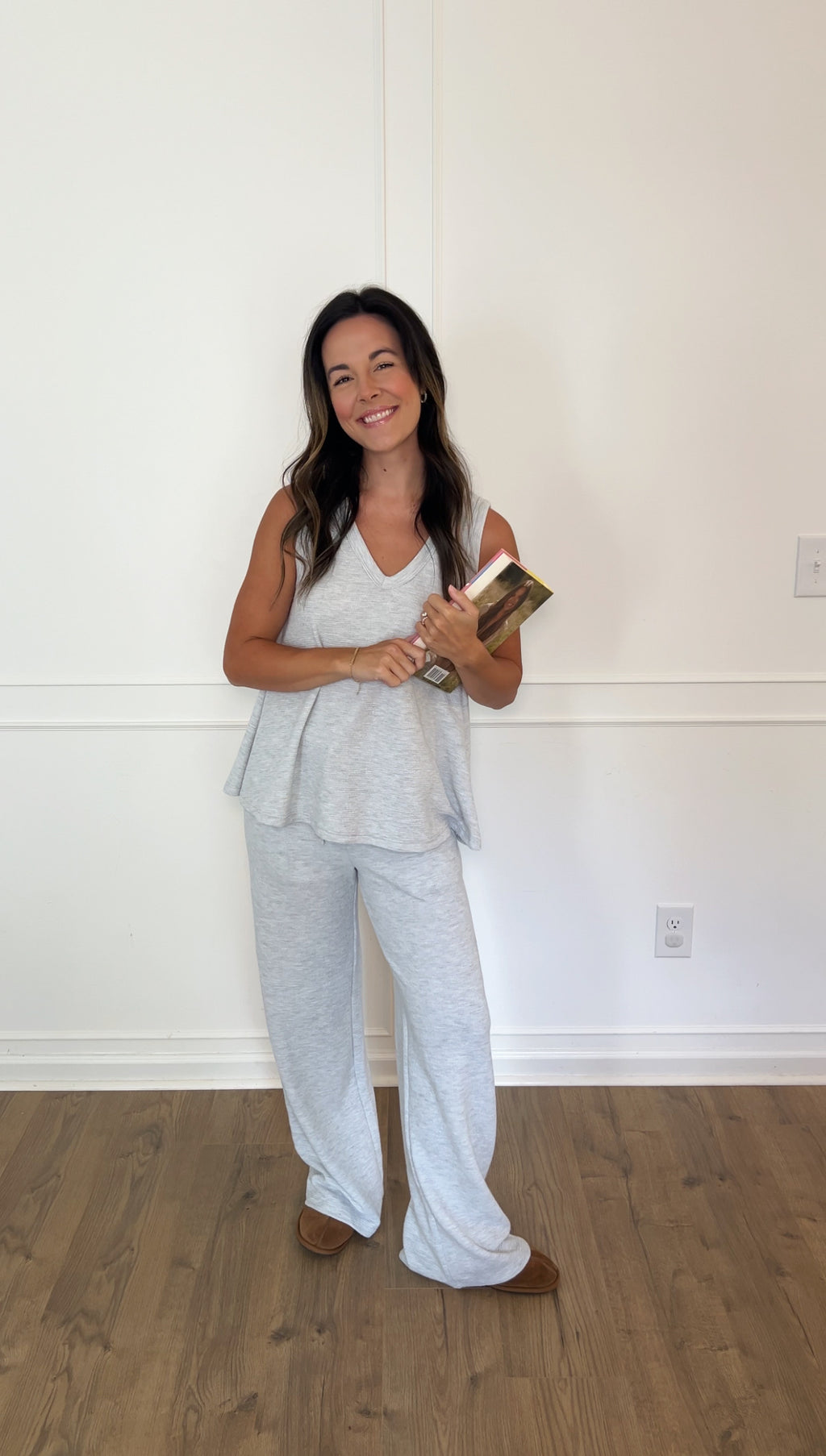 Avery Drawstring Pants - Light Grey