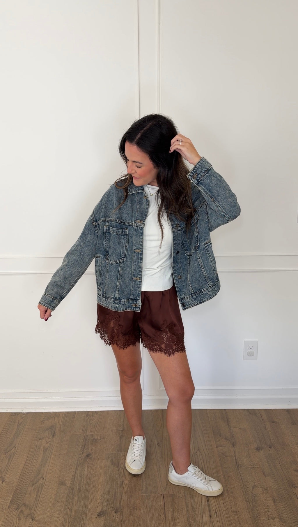 Marci Oversized Denim Jacket - Washed Denim