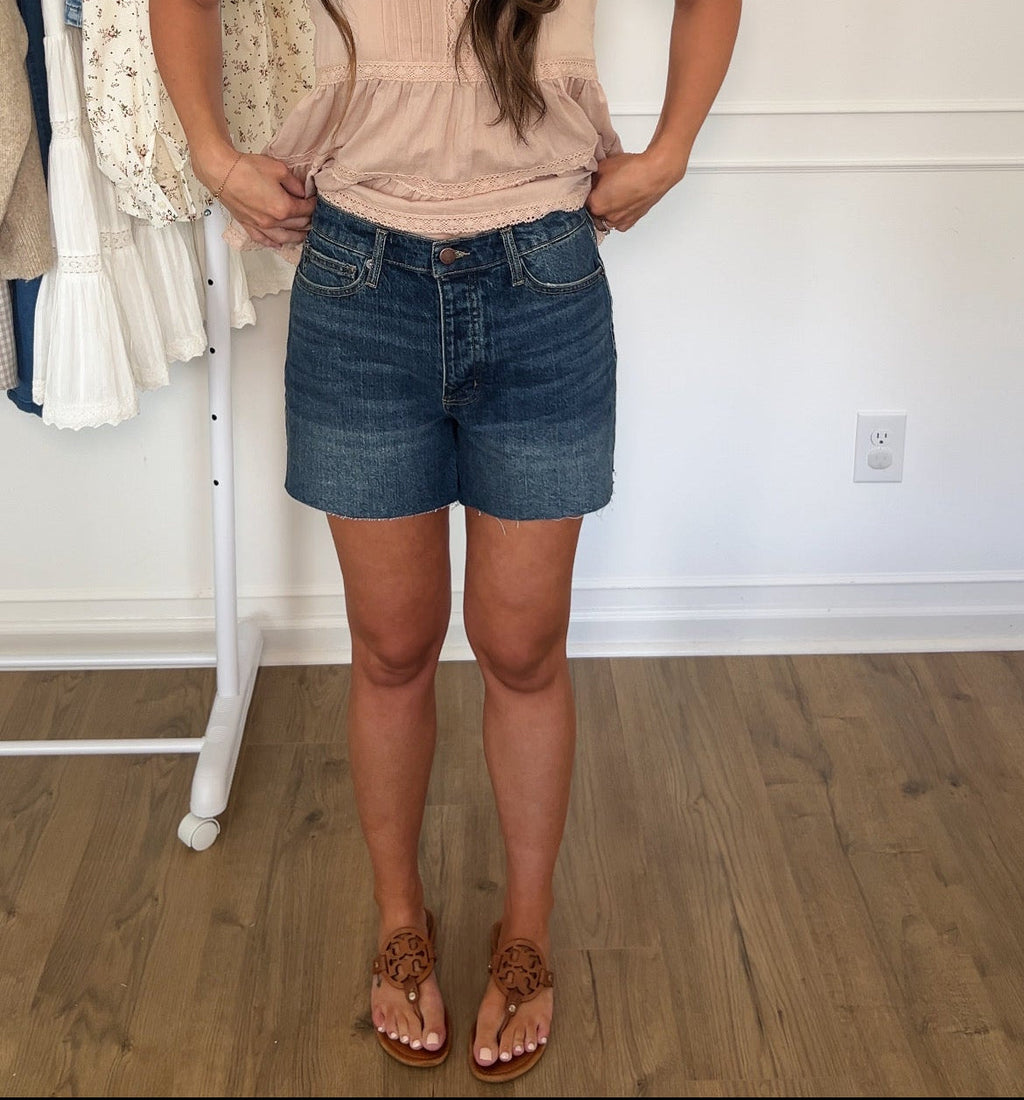 Bedford High Rise Denim Shorts - Indigo