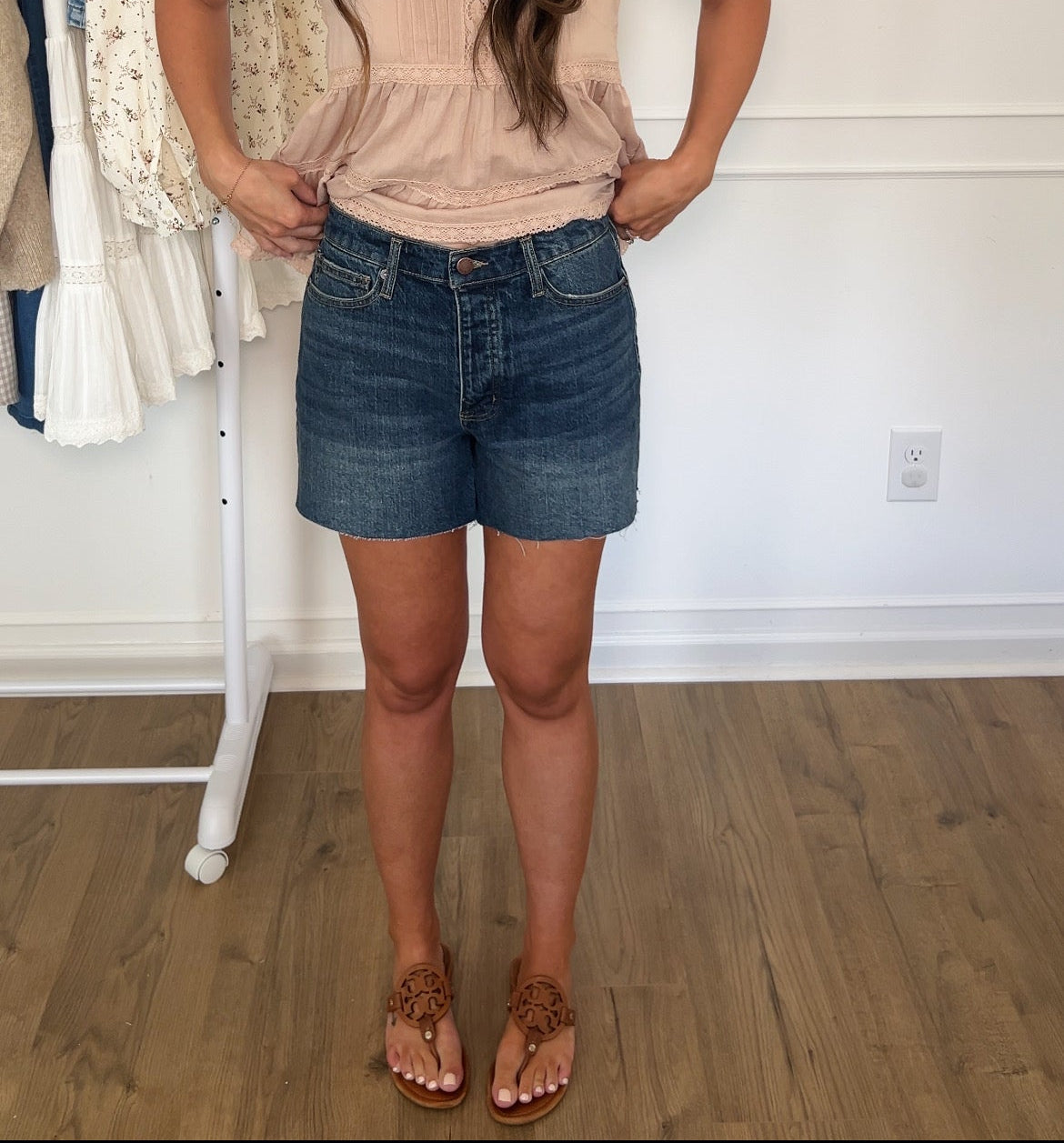 Bedford High Rise Denim Shorts - Indigo