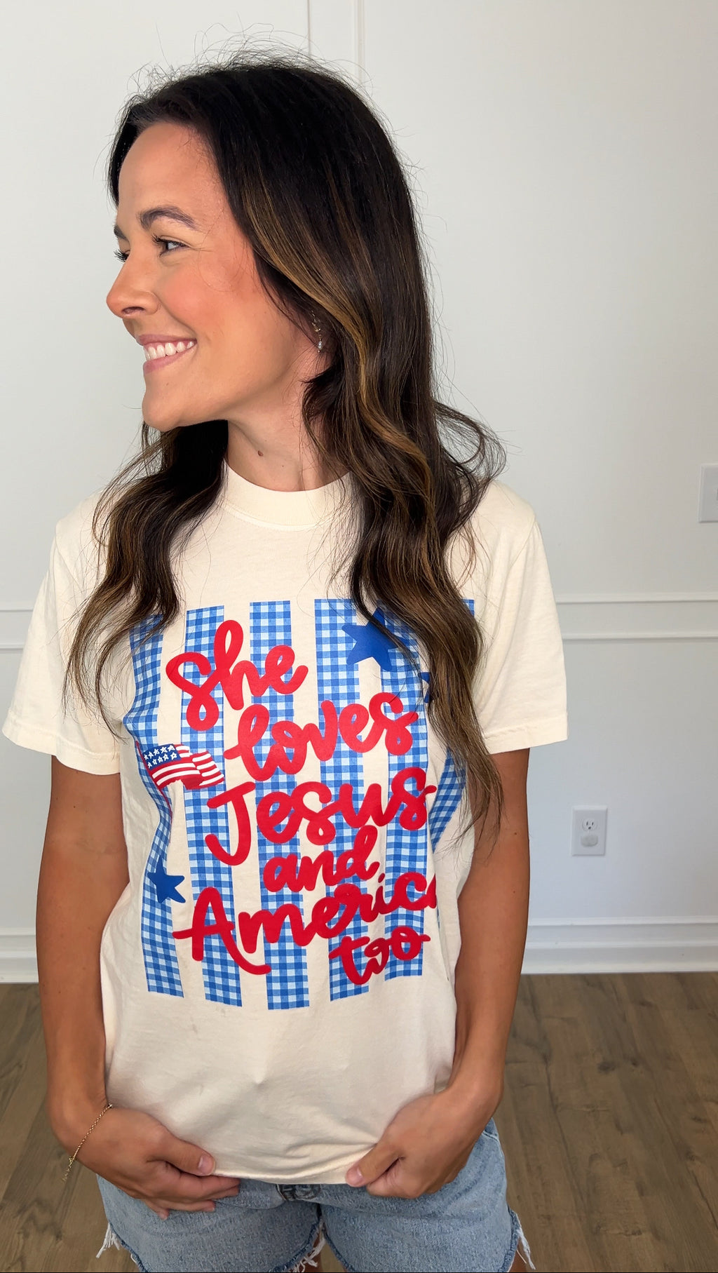 Loves Jesus & America Too Tee  