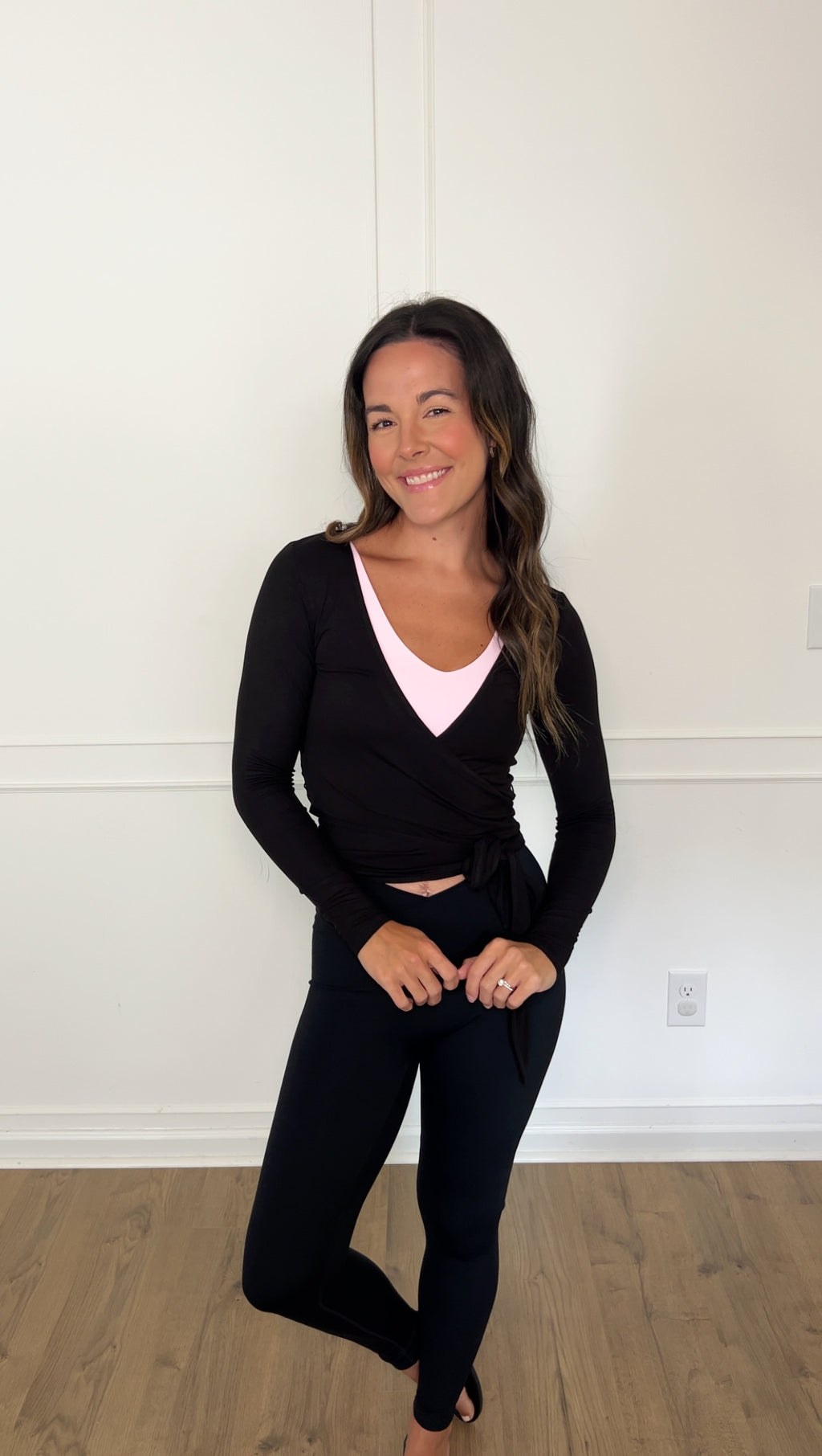 Logan Wrap Top - Black