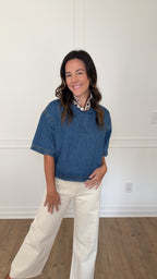 Everyday Denim Tee - Denim Blue