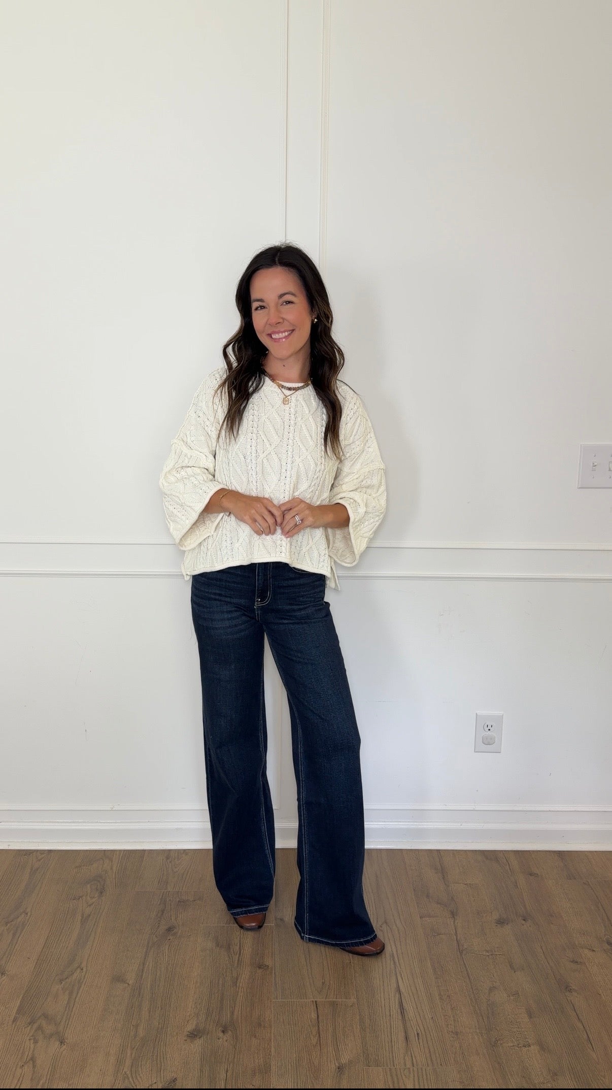 Carmen Cable Knit Sweater - Cream