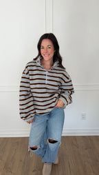 Spencer Striped Pullover - Blue/Brown