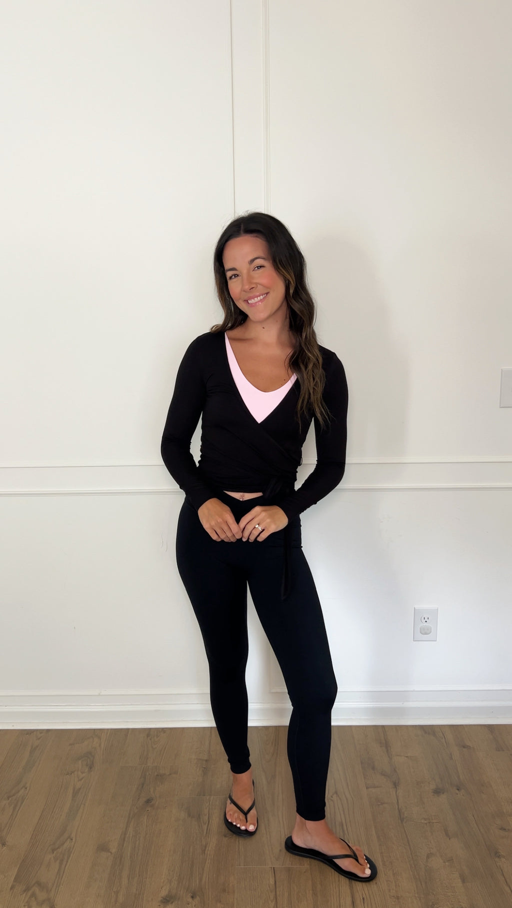 Logan Wrap Top - Black