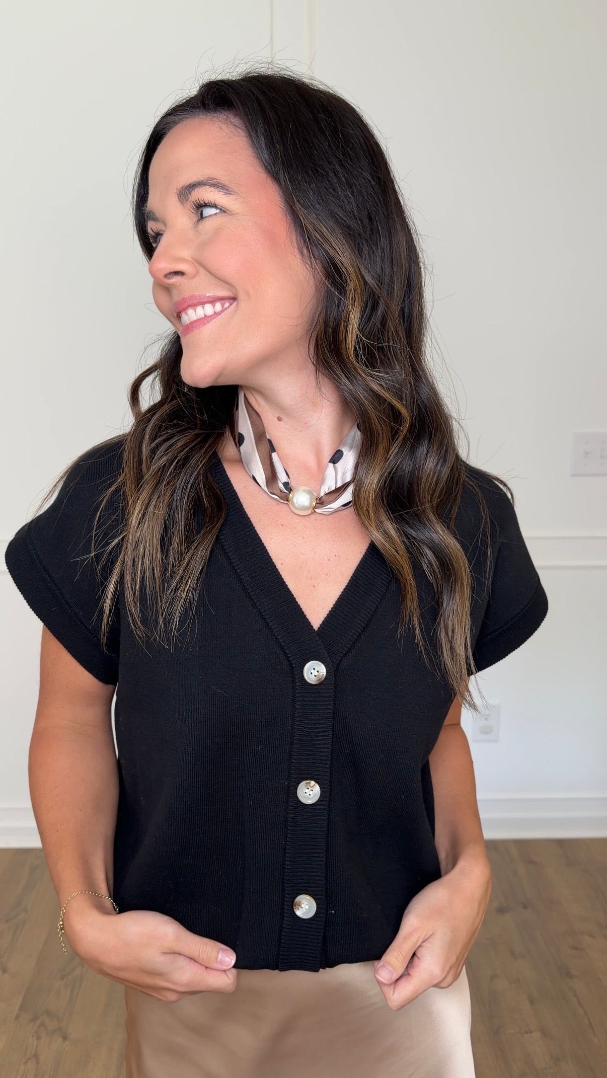 Megan Sweater Vest - Black