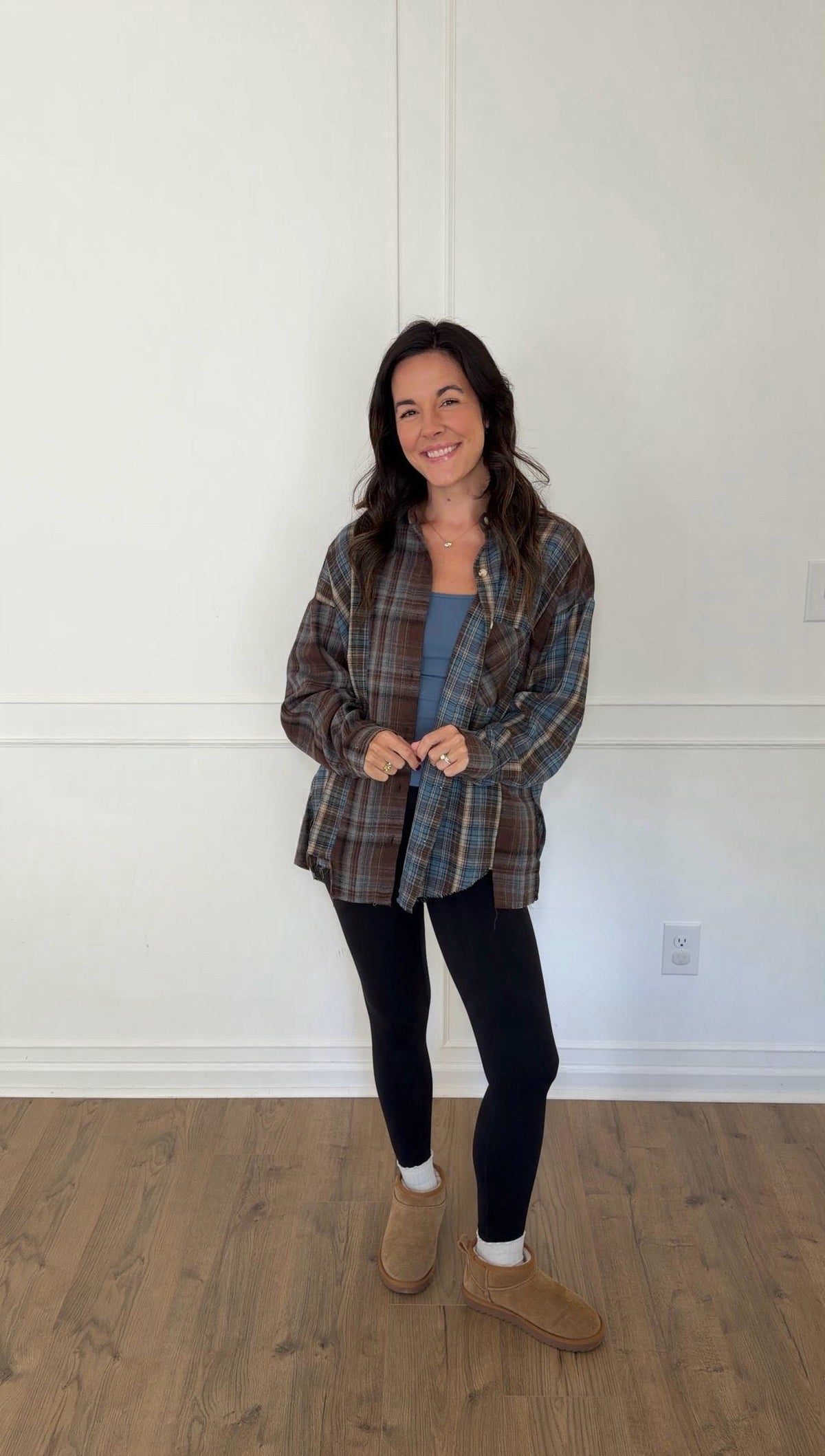 Addison Flannel - Chocolate