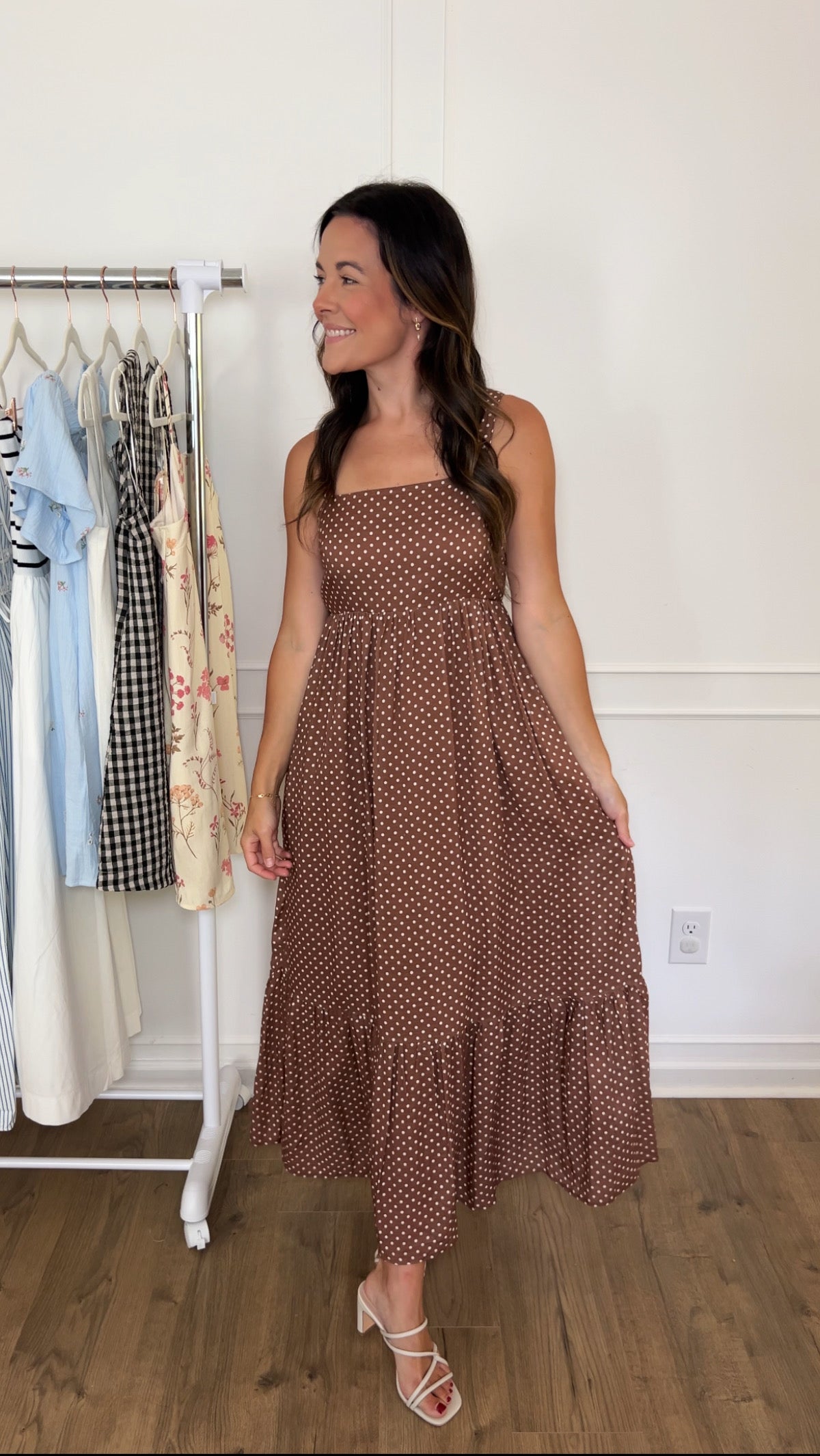 Polka Bow Maxi - Latte