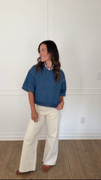Everyday Denim Tee - Denim Blue