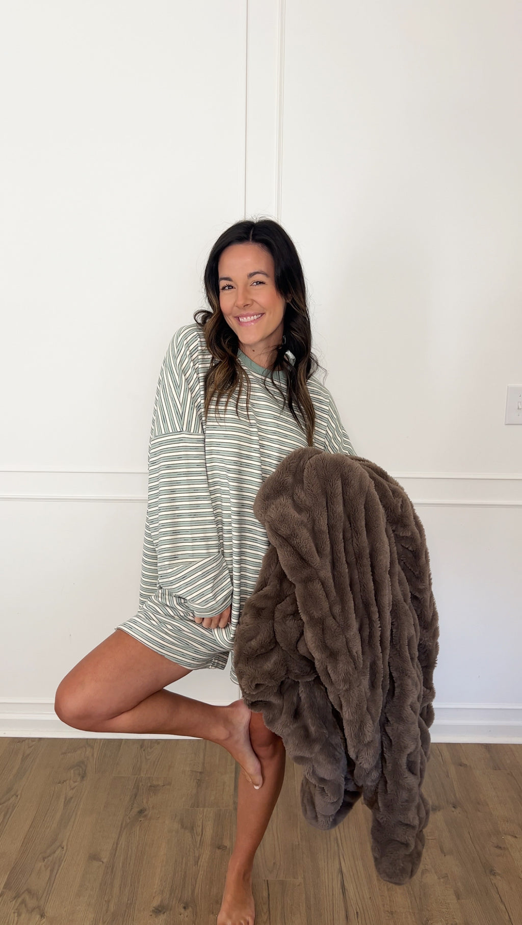 Morgan Oversized Long Sleeve Top - Mint