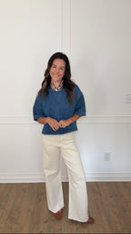 Everyday Denim Tee - Denim Blue