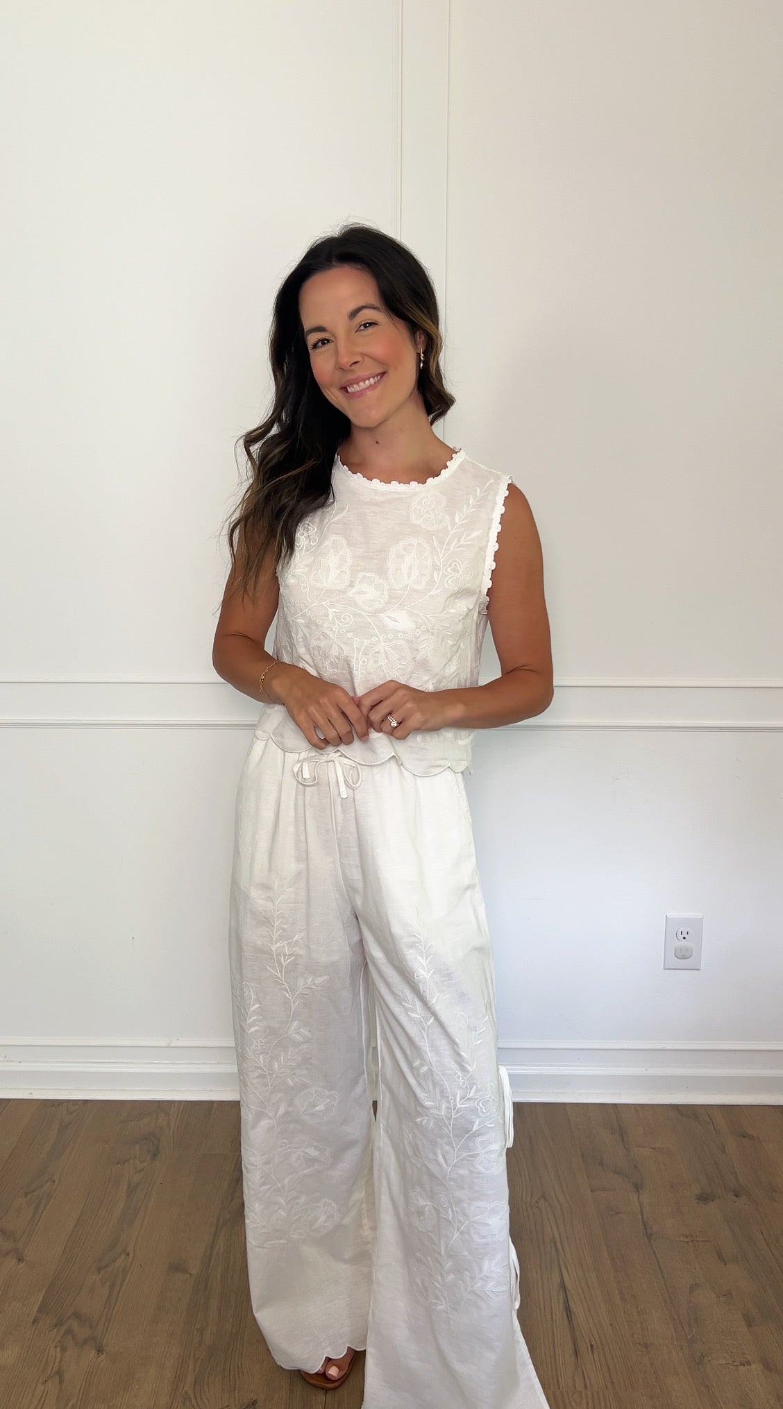 Delilah Embroidered Top - Off White