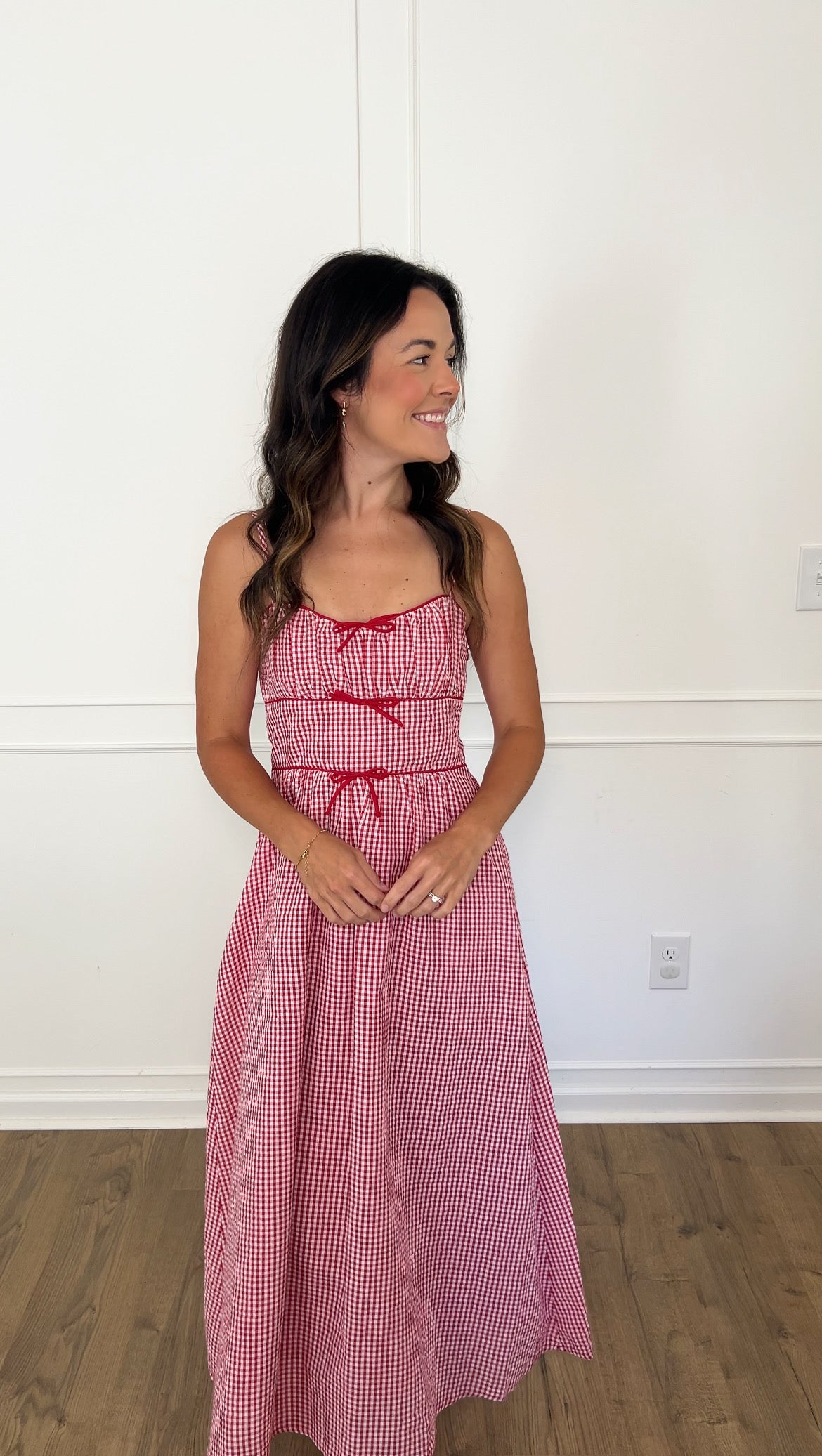Picnic Bow Dress - Red