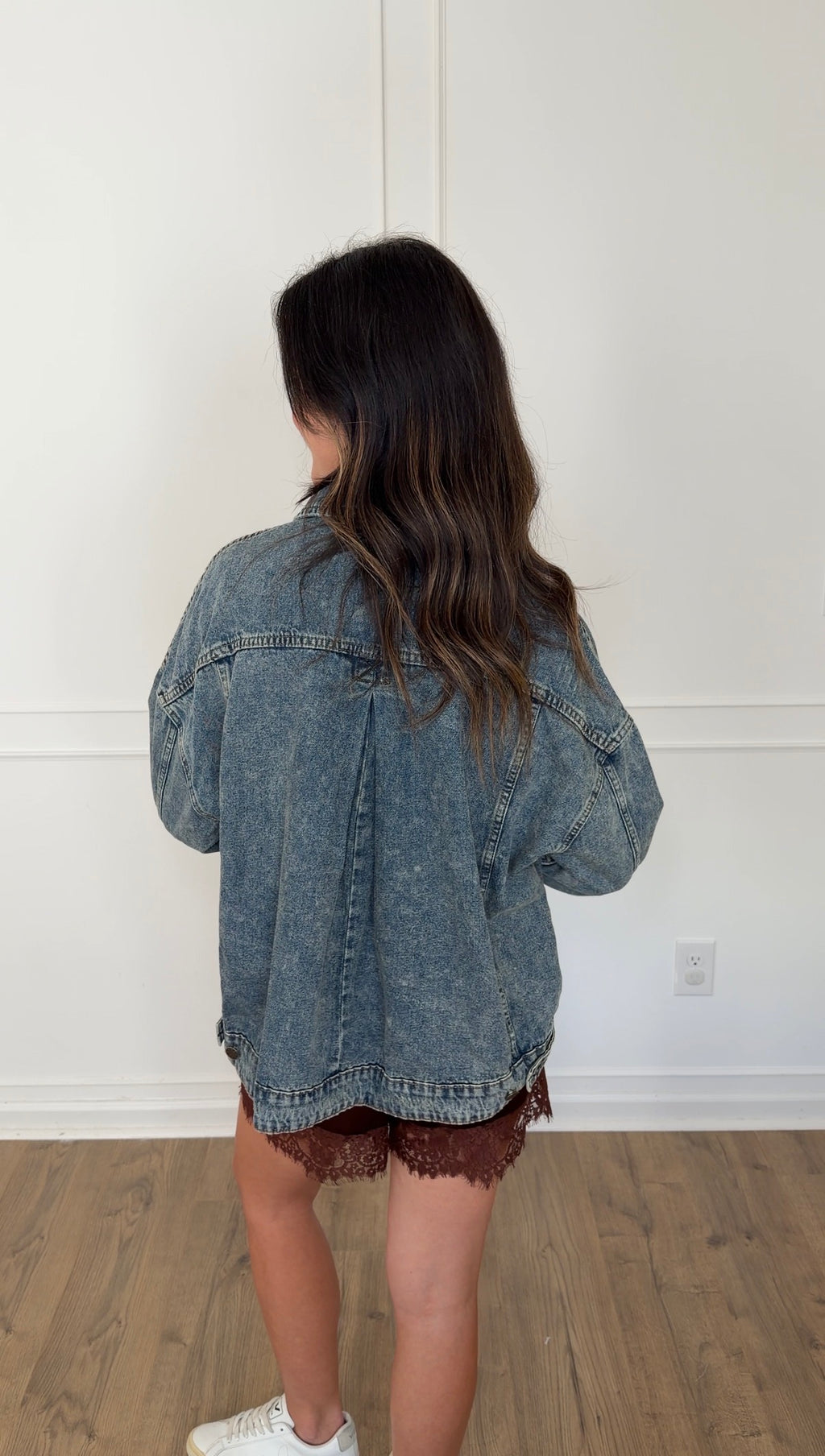 Marci Oversized Denim Jacket - Washed Denim