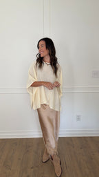 Jessi Knit Cape Top - Cream