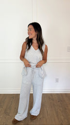 Avery Drawstring Pants - Light Grey