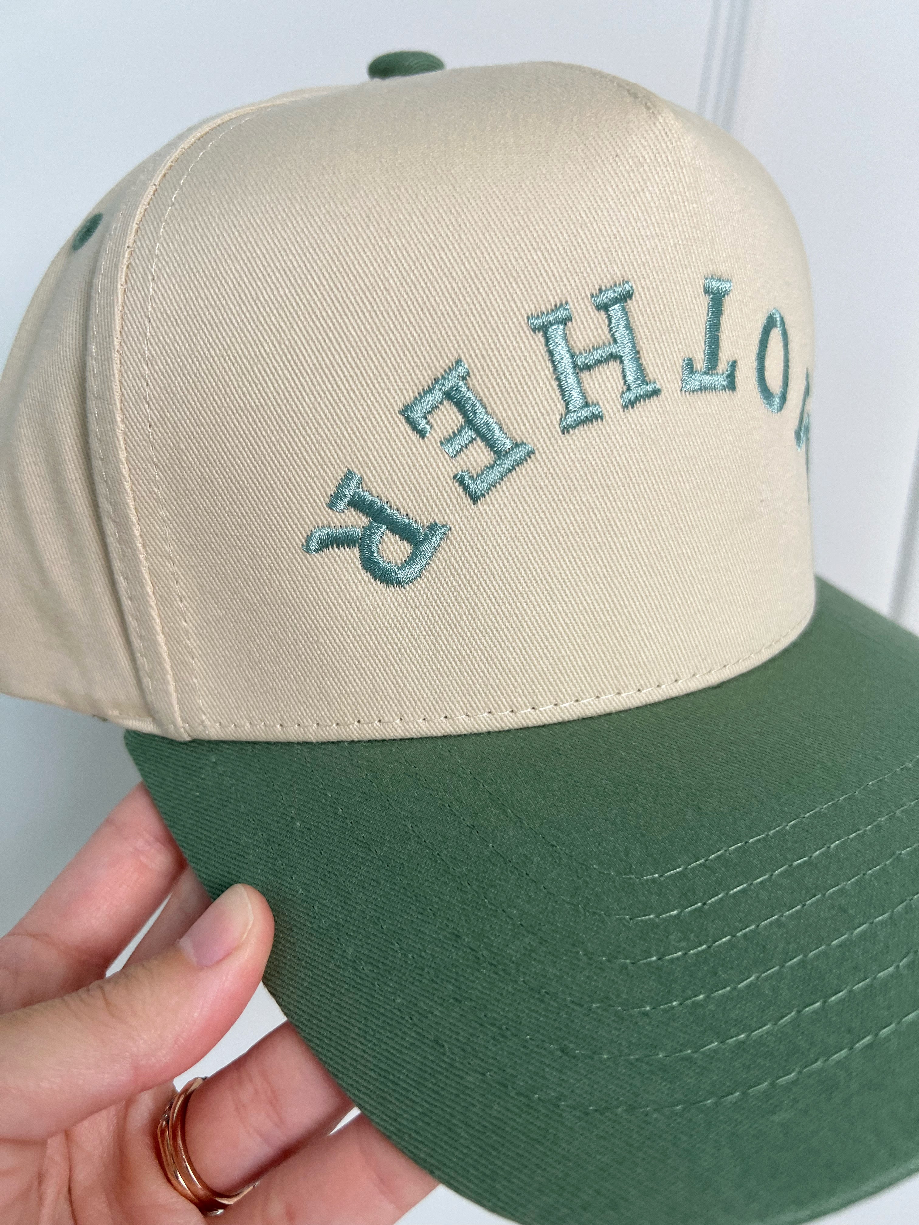 Mother Upside Down Embroidered Trucker Hat - Sage