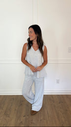 Avery Drawstring Pants - Light Grey