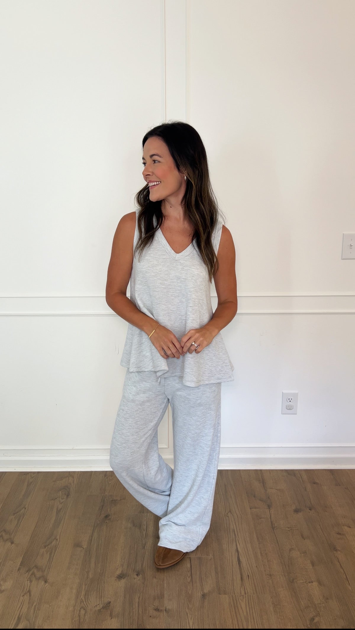 Avery Drawstring Pants - Light Grey