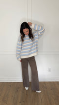 High Rise Wide Leg Denim Trousers - Mocha