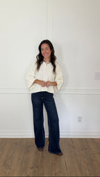 High Rise Wide Leg Jeans - Dark Wash