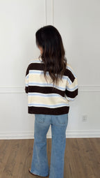 Kamryn Cardigan - Brown/Blue
